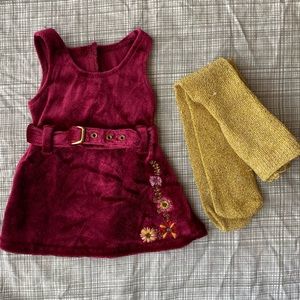 American Girl doll Julie's Christmas outfit jumper and tights